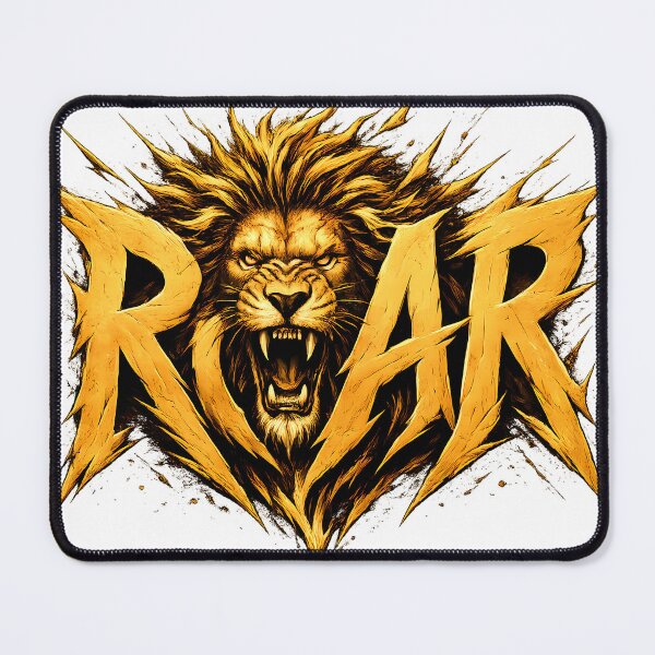 Item preview, Golden Lion Roar Fierce Animal Graphic Motivation designed and sold by etuvibes.