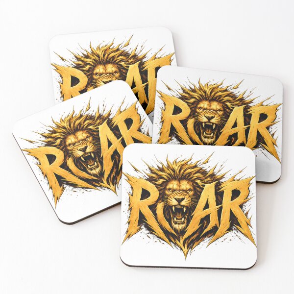 Item preview, Golden Lion Roar Fierce Animal Graphic Motivation designed and sold by etuvibes.