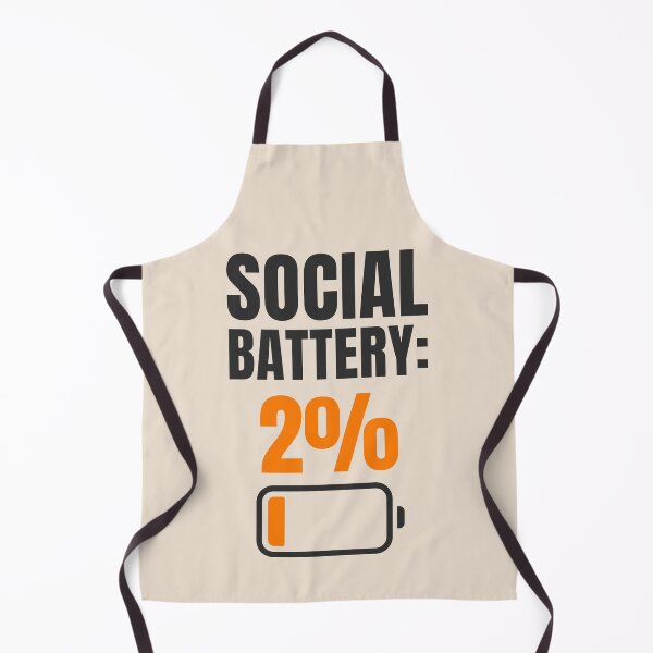 Item preview, Social Battery 2% Aesthetic Beige Introvert Minimal Funny Design designed and sold by Uvclick.