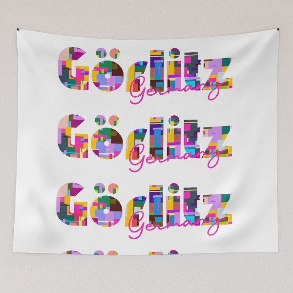 Item preview, Görlitz, Germany, Vibrant Abstract City Typography Art designed and sold by Wanderful-roads.