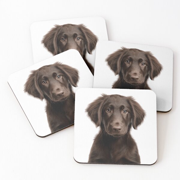 Item preview, Adorable Flat-coated Retriever Pup for Cute Flattie Puppy lovers designed and sold by LazyOwlStore.
