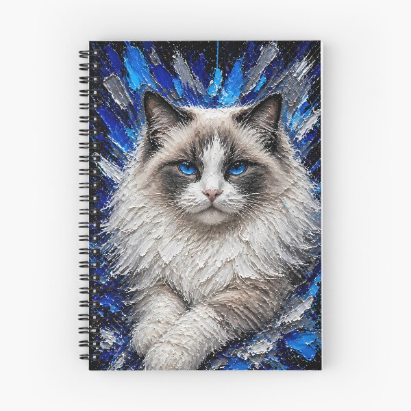 Item preview, Poised Ragdoll Color Explosion Cat Art designed and sold by Vista Atelier.
