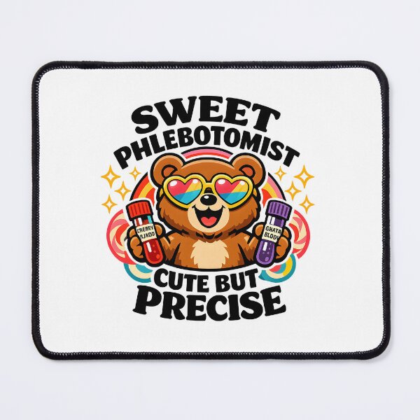 Item preview, Cute Bear Phlebotomist Retro Candy Meme Sticker – Sweet Medical Lab Tech Gift for National Phlebotomists Recognition Week designed and sold by ClinicalHubs.
