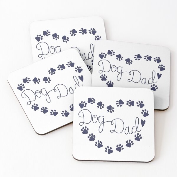 Item preview, Dog Dad Heart Paw Print Script Tee designed and sold by OlyvieArt.