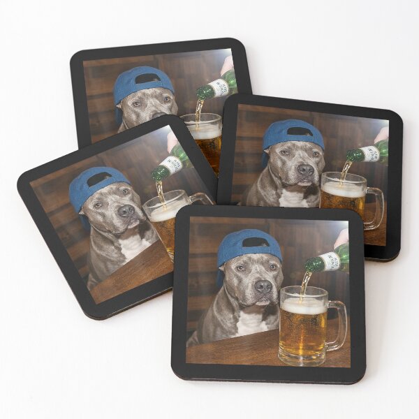 Item preview, Pit Bull Drinking Beer Funny Dog Meme  designed and sold by Bralipse.