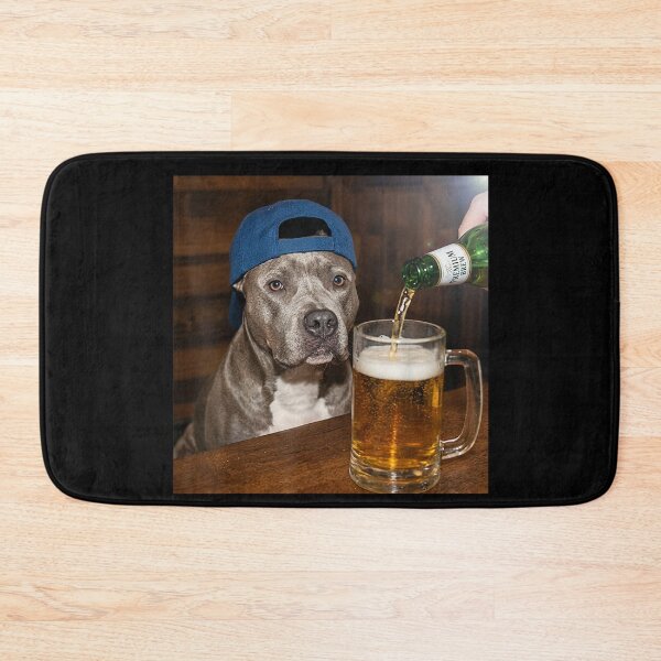 Item preview, Pit Bull Drinking Beer Funny Dog Meme  designed and sold by Bralipse.