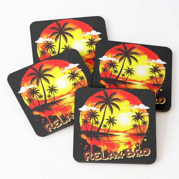 Item preview, Relax Bro Vintage Tropical Sunset Graphic Tee designed and sold by VikArtStudio.