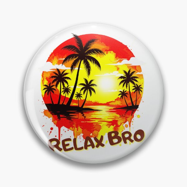 Item preview, Relax Bro Vintage Tropical Sunset Graphic Tee designed and sold by VikArtStudio.