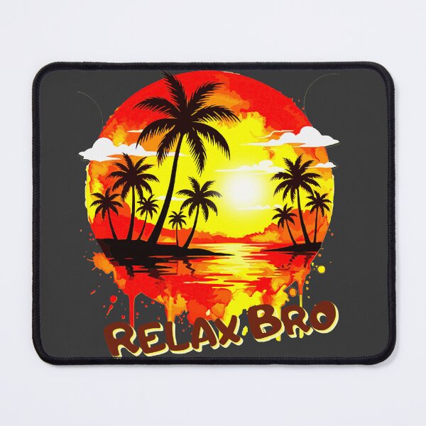 Item preview, Relax Bro Vintage Tropical Sunset Graphic Tee designed and sold by VikArtStudio.