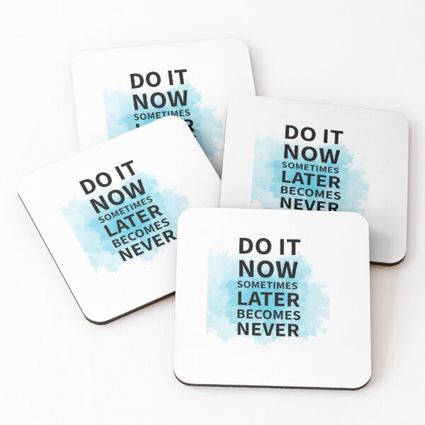 Item preview, Do It Now: Motivational Blue Watercolor Typography designed and sold by jttrends.