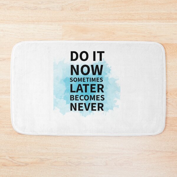 Item preview, Do It Now: Motivational Blue Watercolor Typography designed and sold by jttrends.