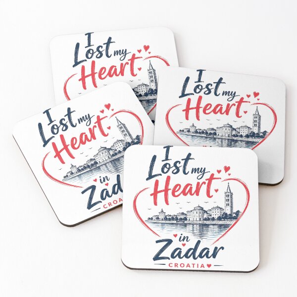 Item preview, I Lost My Heart in Zadar Croatia Romantic Travel Design Funny Gifts no bg version designed and sold by BadhbhLoot.
