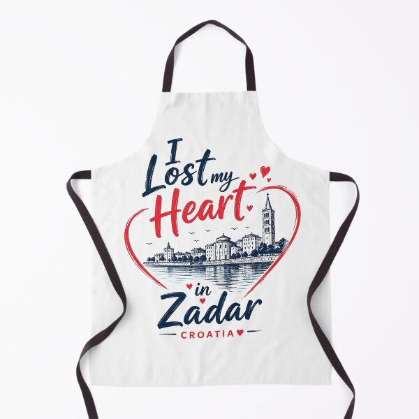 Item preview, I Lost My Heart in Zadar Croatia Romantic Travel Design Funny Gifts no bg version designed and sold by BadhbhArt.