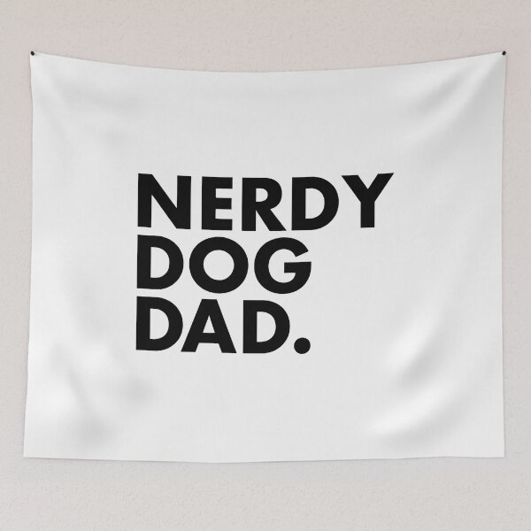 Item preview, NERDY DOG DAD. Bold Text Pet Owner Shirt designed and sold by OlyvieArt.