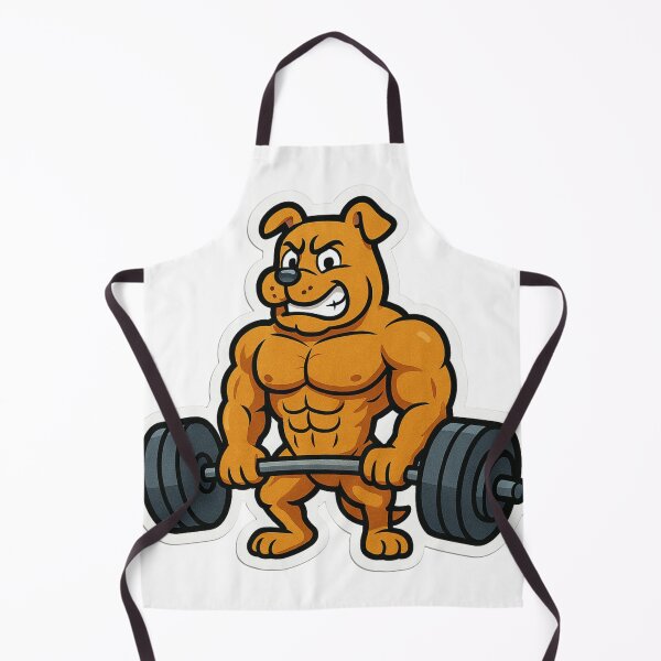 Item preview, Swole Dog Lifting Weights Funny Gym Mascot designed and sold by pirestickers.