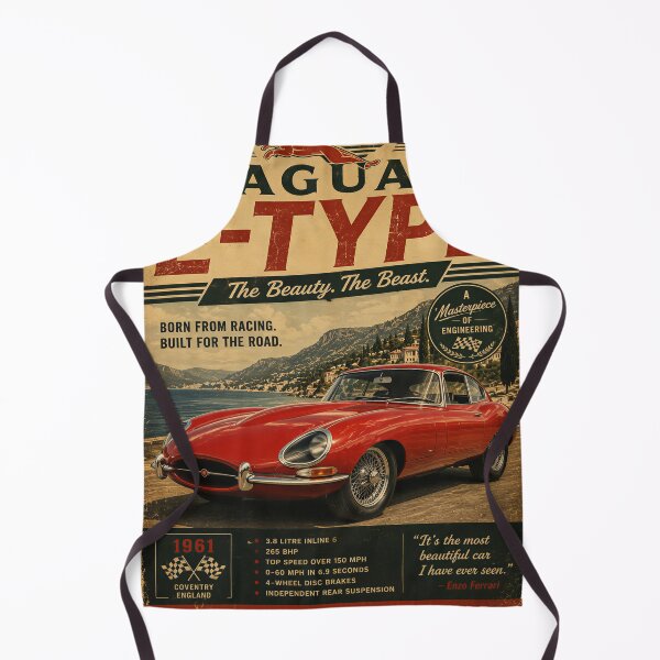 Item preview, Vintage Red Jaguar E-Type Retro Racing Poster designed and sold by Image Creative.