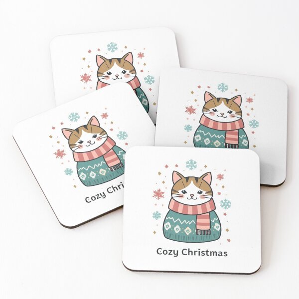 Item preview, Cozy Christmas Cat Sweater Cute Kawaii designed and sold by Sky-bully.