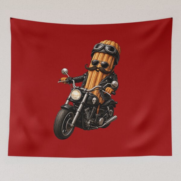 Item preview, Biker Churro | Funny Motorcycle Churro with Mustache designed and sold by DrizzyV.