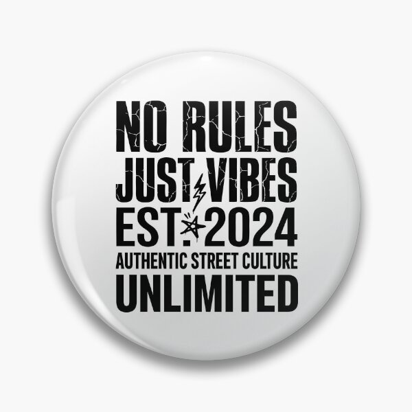 Item preview, No Rules Just Vibes Streetwear Typography Design designed and sold by StormVape.