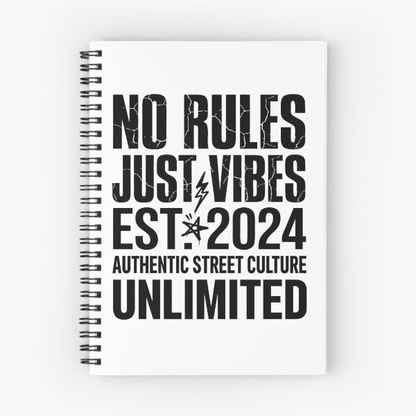 Item preview, No Rules Just Vibes Streetwear Typography Design designed and sold by StormVape.