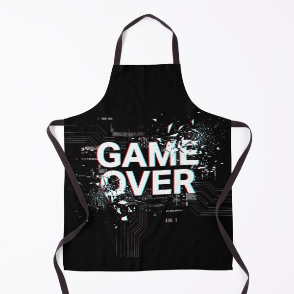 Item preview, Chromatic Glitch Art Game Over Tech Noir Typography designed and sold by ryanguas.