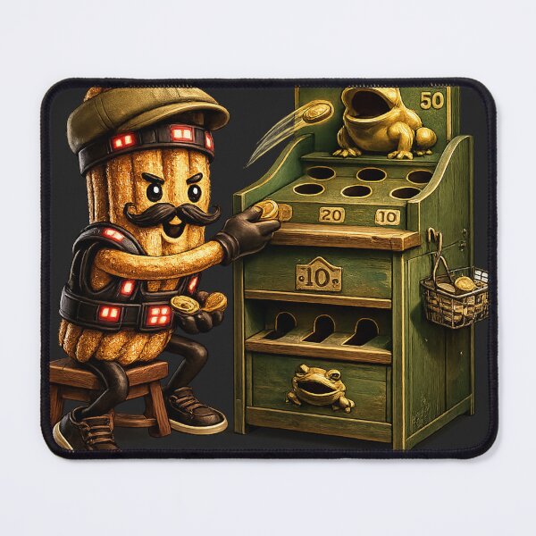 Item preview, Spanish Frog Game Churro Sticker | Cartoon Frog Game designed and sold by DrizzyV.