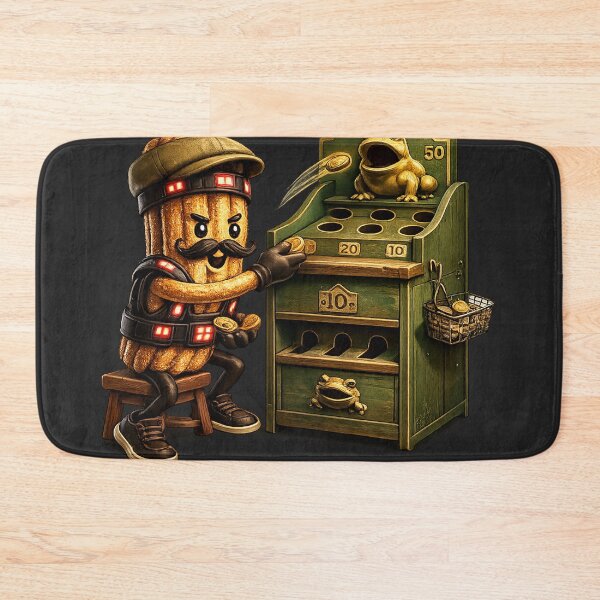 Item preview, Spanish Frog Game Churro Sticker | Cartoon Frog Game designed and sold by DrizzyV.