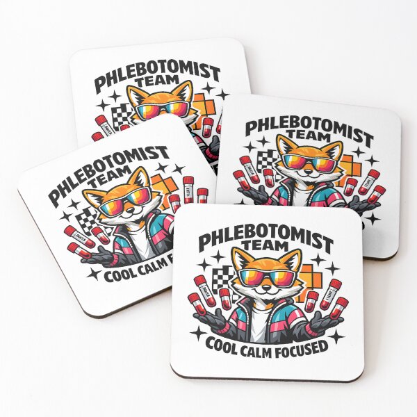 Item preview, Cool Fox Phlebotomist Team Retro Streetwear Sunglasses Medical Lab Week Graphic T-Shirt designed and sold by ClinicalHubs.