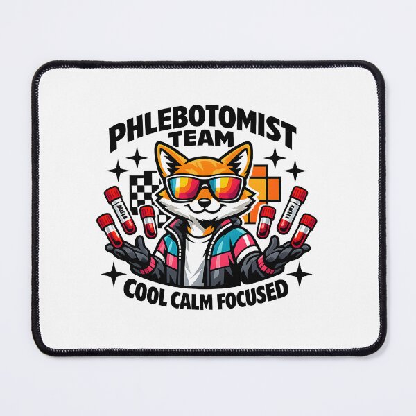 Item preview, Cool Fox Phlebotomist Team Retro Streetwear Sunglasses Medical Lab Week Graphic T-Shirt designed and sold by ClinicalHubs.