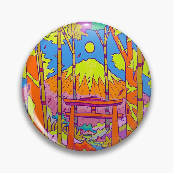 Item preview, A vibrant Mount Fuji designed and sold by Swadeillustrations.
