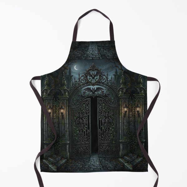 Item preview, The Iron Gate | Victorian Wrought-Iron Bat & Ivy Gothic Illustration designed and sold by Studio77-Gothic.