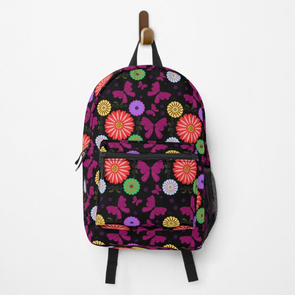 Item preview, Bright Retro Floral Butterfly Pattern Colorful Folk Art Flowers designed and sold by HopeAndHustle.