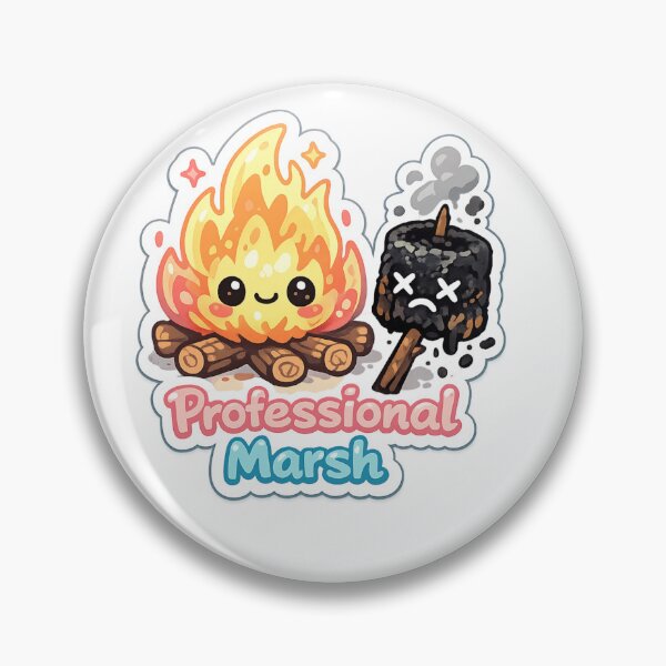 Item preview, Funny Camping Sticker Professional Marsh Burnt Marshmallow designed and sold by CosyCush.