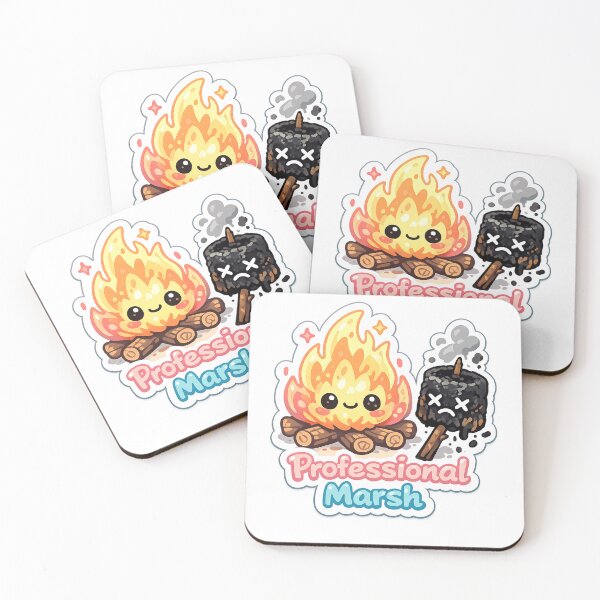 Item preview, Funny Camping Sticker Professional Marsh Burnt Marshmallow designed and sold by CosyCush.