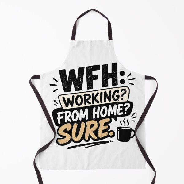 Item preview, WFH: Working From Home? Sure – Funny Remote Work Typography designed and sold by TommyArt94.