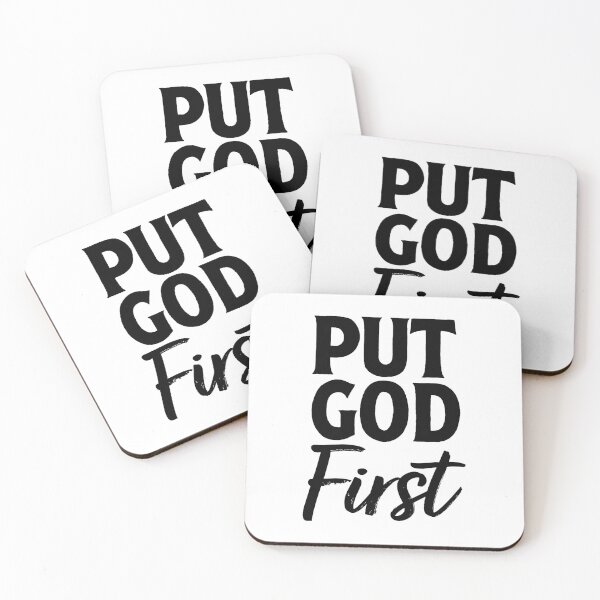 Item preview, Put God First – Christian Faith Typography T-Shirt Design designed and sold by CrossCrafted.