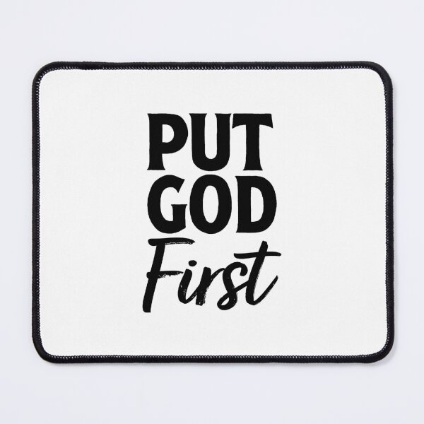Item preview, Put God First – Christian Faith Typography T-Shirt Design designed and sold by CrossCrafted.