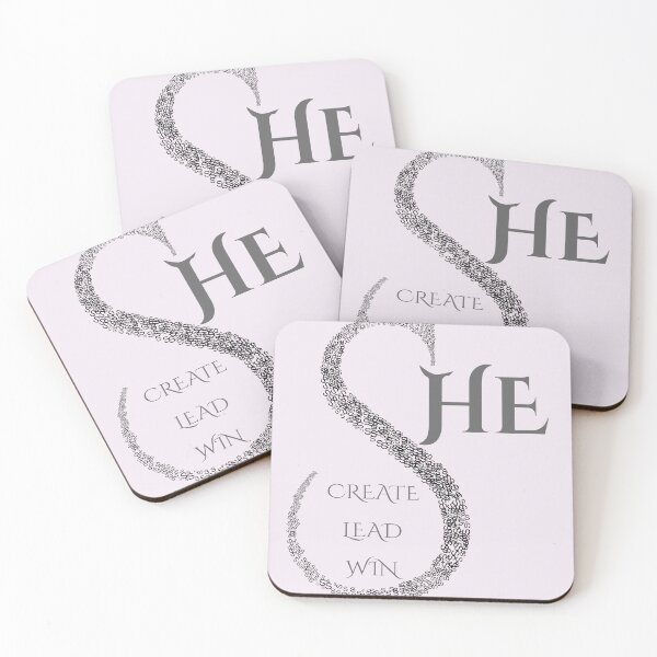 Item preview, She Create Lead Win | Intricate Letter Mosaic Typography designed and sold by Typomuse-studio.