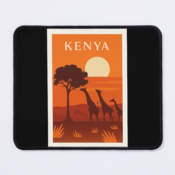 Item preview, Kenya Giraffes Savannah Sunset Travel Poster designed and sold by Beyond Destinations.