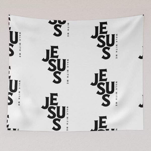 Item preview, Jesus walk with me – Christian Faith Typography T-Shirt Design designed and sold by CrossCrafted.