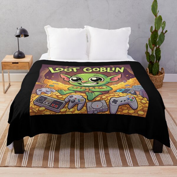 Item preview, Greedy Cute Loot Goblin Hoarding Coins designed and sold by ryanguas.