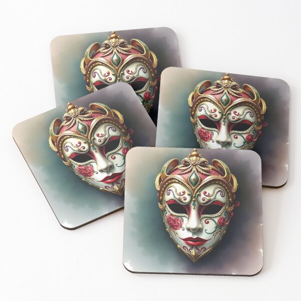 Item preview, Detailed Venetian Mask | Watercolor Style designed and sold by UnhingedBird.