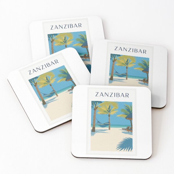 Item preview, Zanzibar Beach Tropical Paradise Vintage Travel designed and sold by Beyond Destinations.