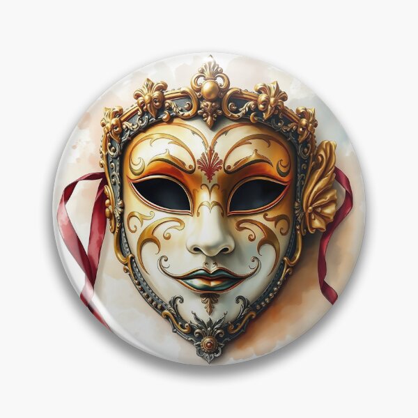 Item preview, Detailed Venetian Mask | Watercolor Style designed and sold by UnhingedBird.