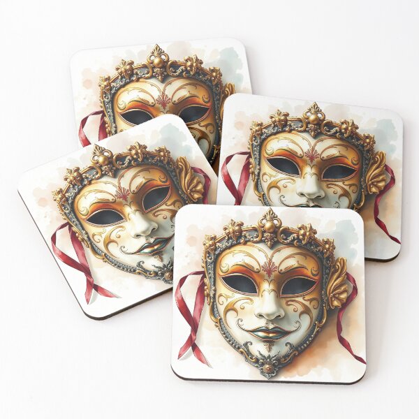 Item preview, Detailed Venetian Mask | Watercolor Style designed and sold by UnhingedBird.