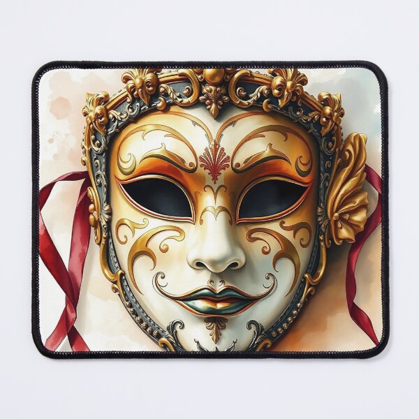 Item preview, Detailed Venetian Mask | Watercolor Style designed and sold by UnhingedBird.
