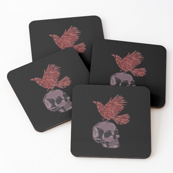 Item preview, Crimson Raven Skull Artwork designed and sold by pinkyfish1010.