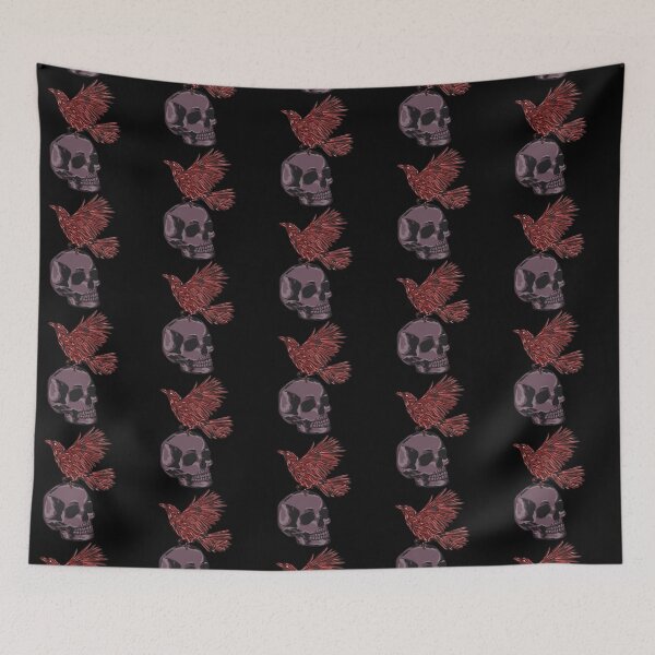 Item preview, Crimson Raven Skull Artwork designed and sold by pinkyfish1010.