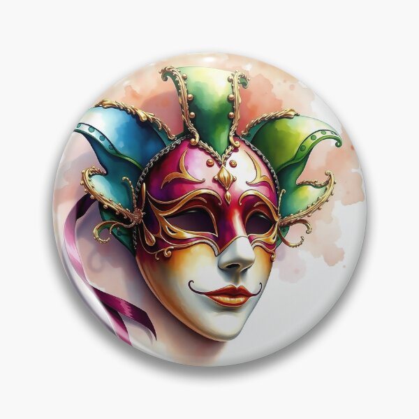 Item preview, Detailed Venetian Mask | Watercolor Style designed and sold by UnhingedBird.