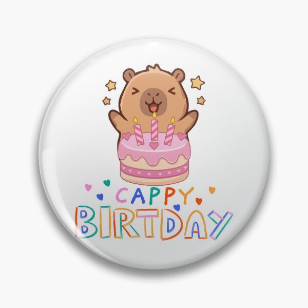 Item preview, Cappy Birthday Cute Capybara With Birthday Cake  designed and sold by thebest-2studio.
